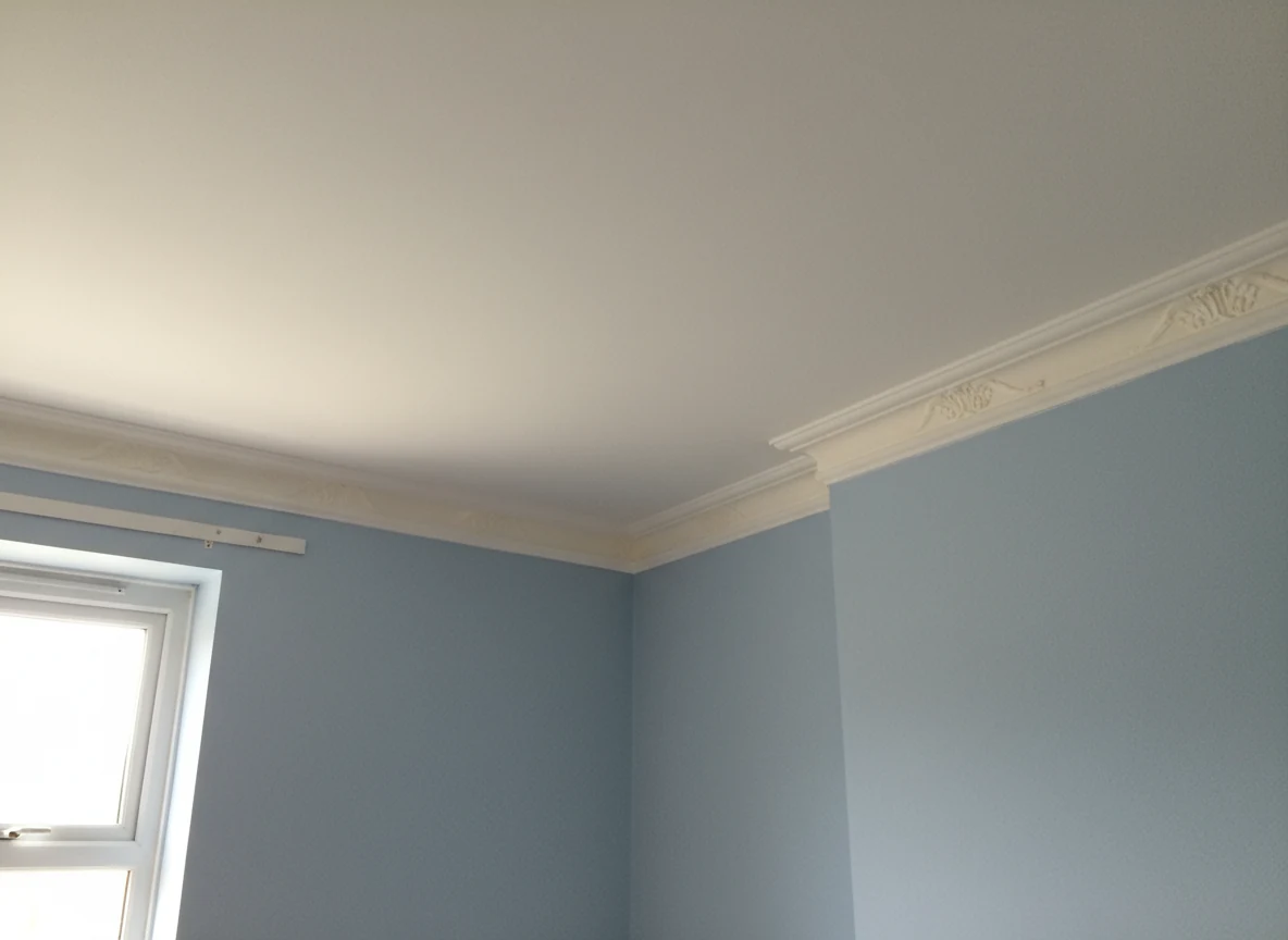 High ceiling painting with cornicing in Southampton Edwardian property