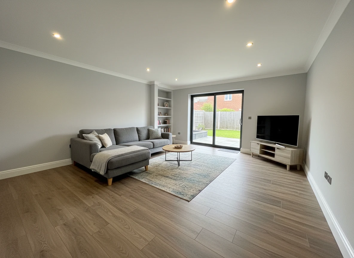 Professional house painters working on a Southampton property exterior