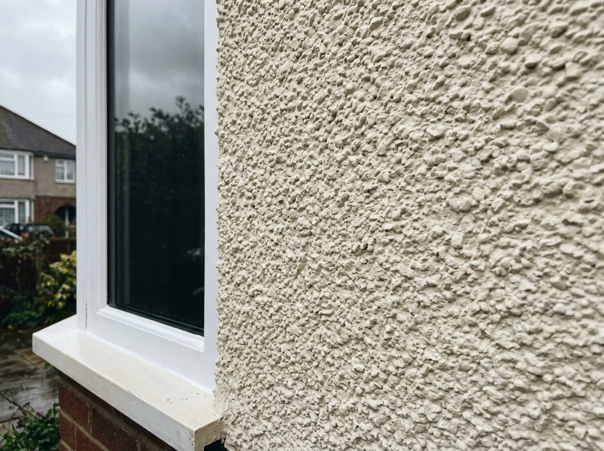 Pebbledash painting services in Southampton, colour change on upper storey