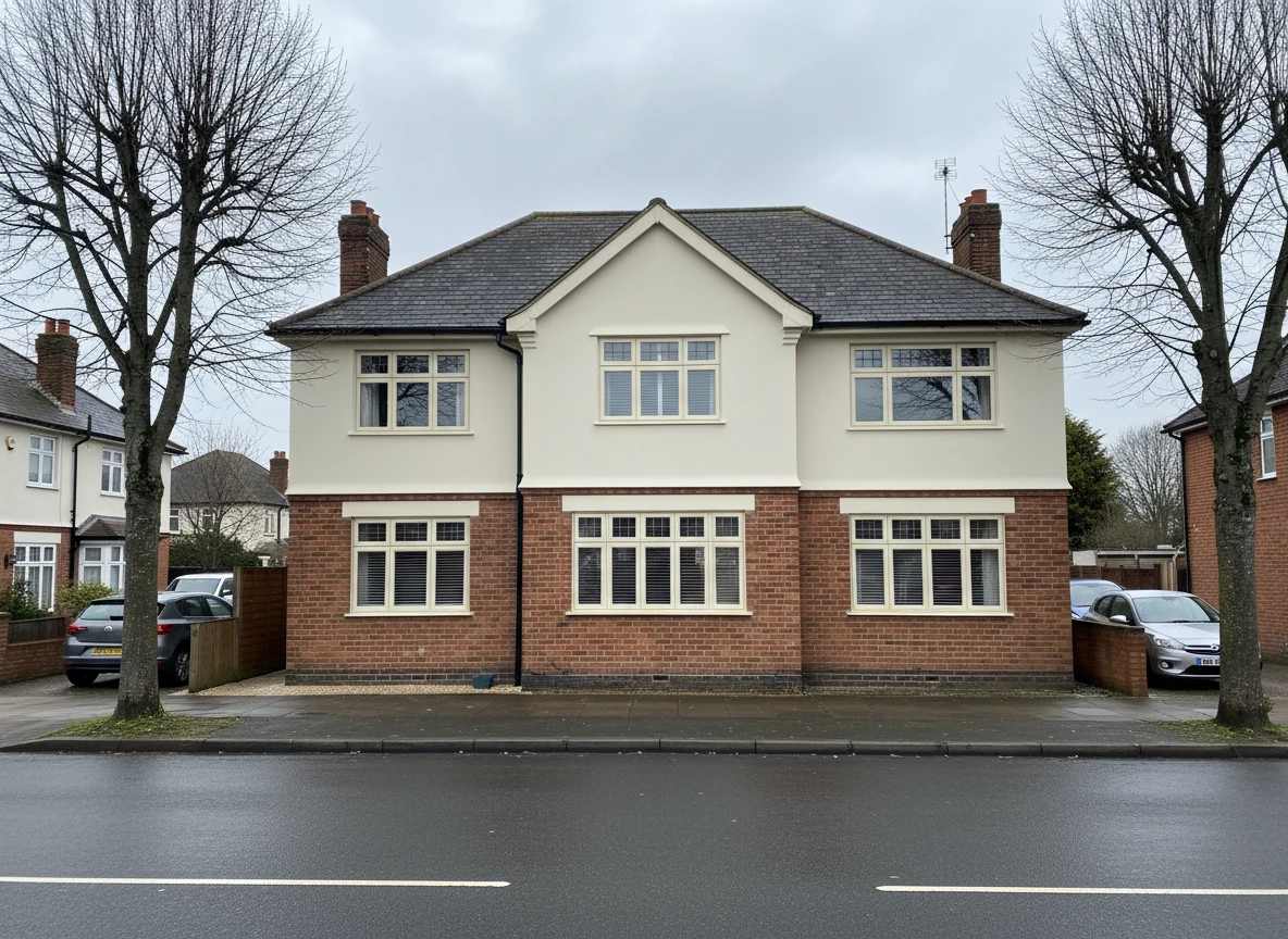 Masonry painting in Southampton by Southampton Decorators, rendered wall repaint